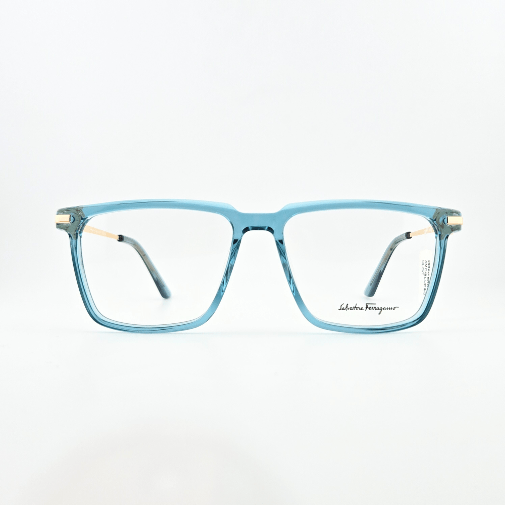 عینک طبی فریگامو مدل آبی طلایی