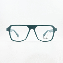 عینک طبی کارتیر مدل مستطیلی سبز خاکستری مات